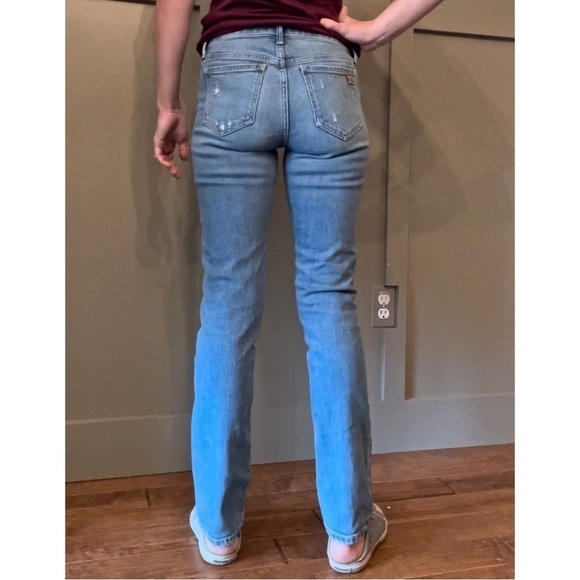 Joe's Jeans The Lara Mid Rise Cigarette Ankle Jeans Straight Leg Busted Knee 25 - Picture 4 of 13